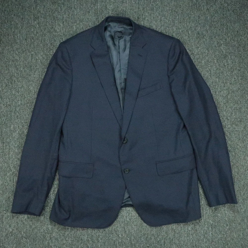 Caruso Suit Mens 56R Blue Wool Cashmere Blazer Pants Italy US 46R